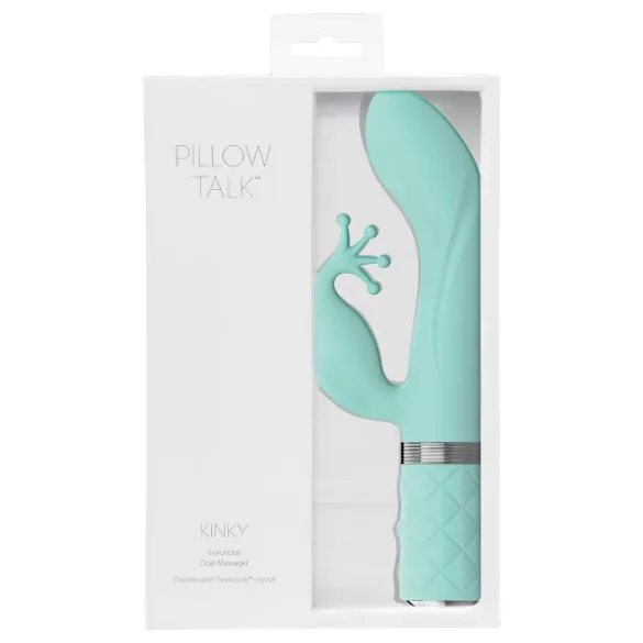 Pillow Talk Kinky - vibrador de punto G recargable con 2 motores (turquesa)