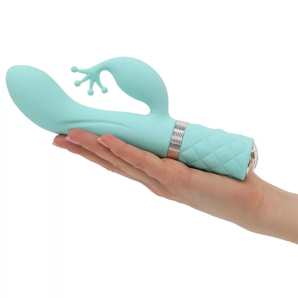 Pillow Talk Kinky - vibrador de punto G recargable con 2 motores (turquesa)