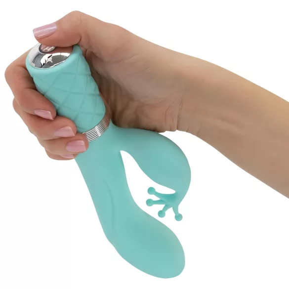 Pillow Talk Kinky - vibrador de punto G recargable con 2 motores (turquesa)