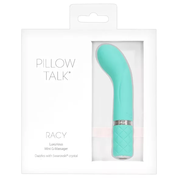 Pillow Talk Racy - vibrador punto G recargable estrecho - silicona turquesa