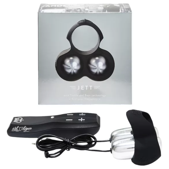 HOT Octopuss JETT - vibrador para glande con 2 motores - silicona negra