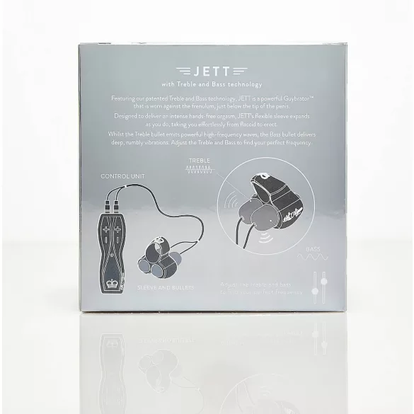 HOT Octopuss JETT - vibrador para glande con 2 motores - silicona negra