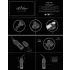 HOT Octopuss JETT - vibrador para glande con 2 motores - silicona negra