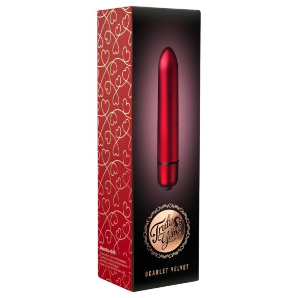 Scarlet Velvet - mini vibrador lápiz labial - 10 modos - rojo
