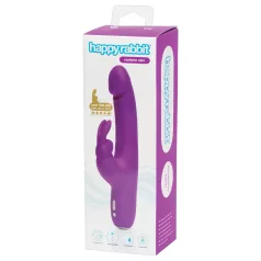   Happyrabbit - Vibrador realista delgado con estimulador de clítoris