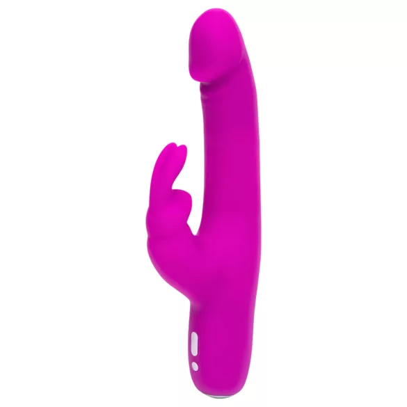 Happyrabbit - Vibrador realista delgado con estimulador de clítoris