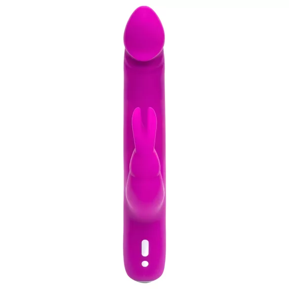 Happyrabbit - Vibrador realista delgado con estimulador de clítoris