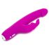 Happyrabbit Realista Delgado - Vibrador con Estimulador de Clítoris (Lila)