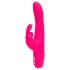 Happyrabbit Curve Slim - Vibrador resistente al agua con estimulador de clítoris (rosa)