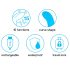 Happyrabbit Curve Slim - Vibrador resistente al agua con estimulador de clítoris (rosa)