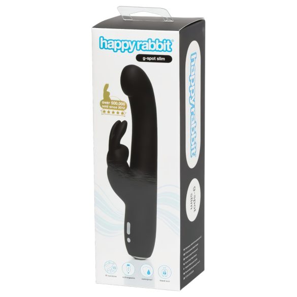 Happyrabbit - Vibrador punto G fino - silicona negra