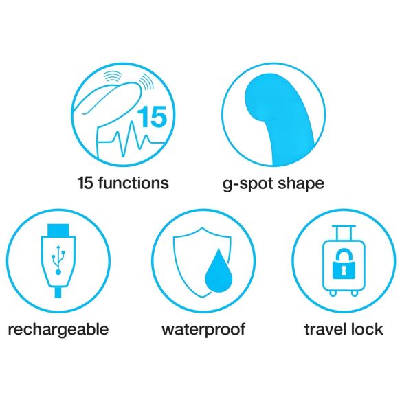 Happyrabbit - Vibrador punto G fino - silicona negra