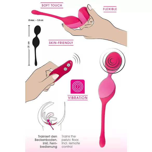 SMILE - Huevo vibrador inalámbrico - 82g - silicona rosa