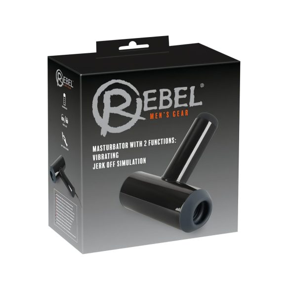 Rebel - Masturbador vibrador con movimiento (negro)