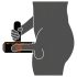 Rebel - Masturbador vibrador con movimiento (negro)