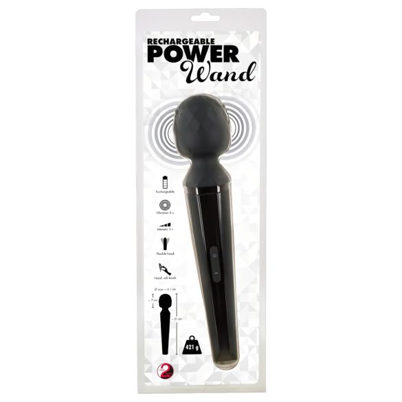 Varita de Poder You2Toys - vibrador masajeador recargable (negro)
