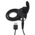 Anillo Vibrador Happyrabbit - resistente al agua, recargable (negro)