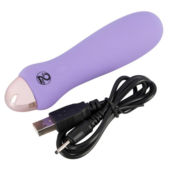 Cuties Mini Purple - vibrador recargable de silicona - color lila