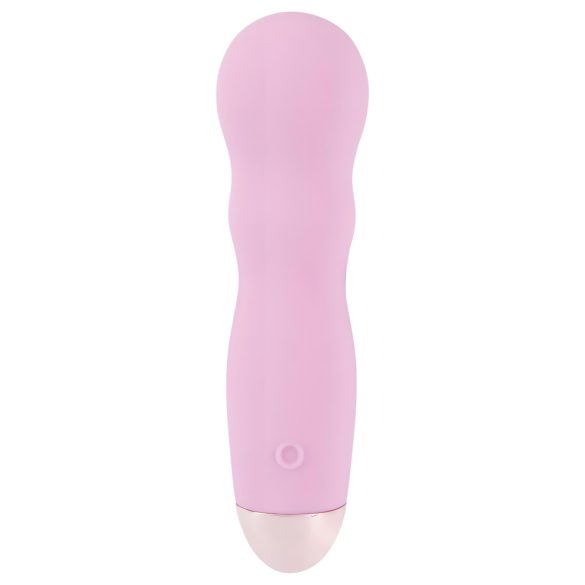 Cuties Mini Rose - vibrador recargable con ondas - silicona rosa
