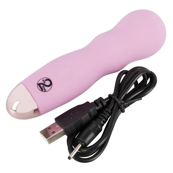 Cuties Mini Rose - vibrador recargable con ondas - silicona rosa