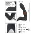 Rebel - Vibrador prostático recargable con forma de pene (negro)