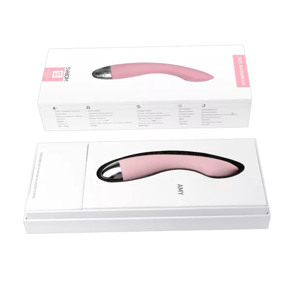 Svakom Amy - vibrador punto G recargable - silicona rosa