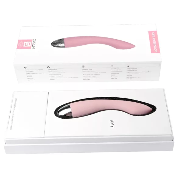 Svakom Amy - vibrador punto G recargable - silicona rosa