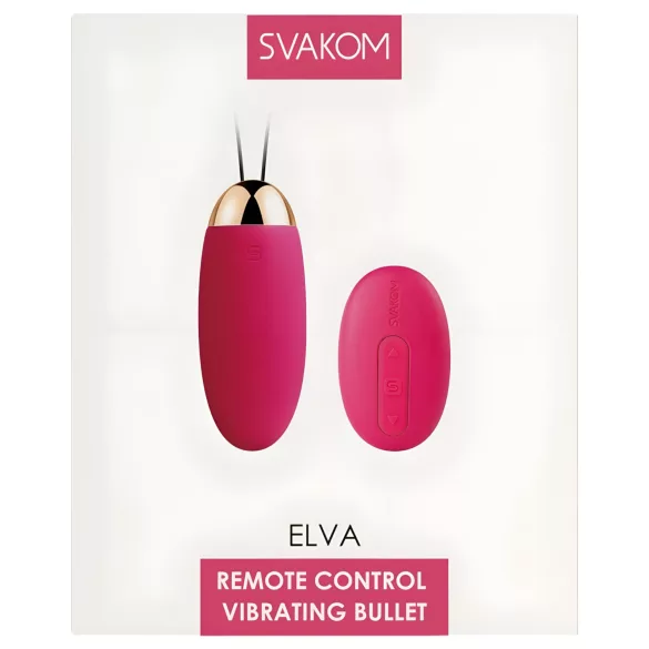 Svakom Elva - huevo vibrador recargable con control remoto - rojo