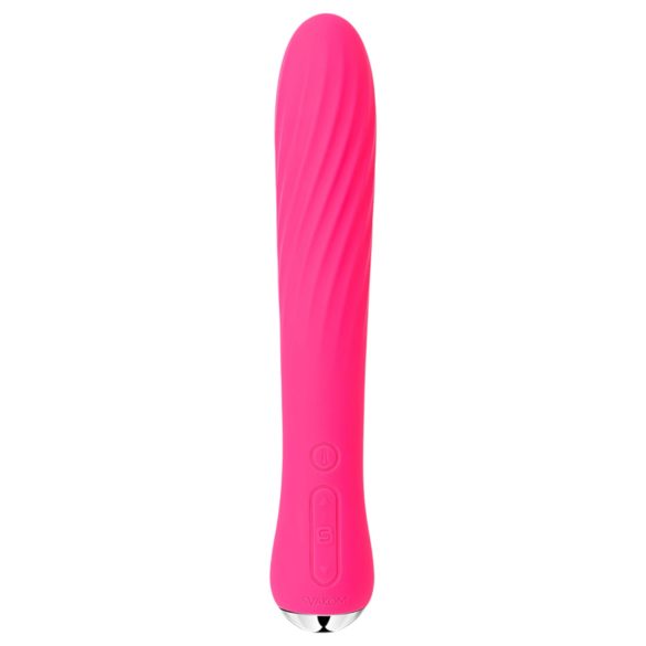 Svakom Anya - vibrador barra calentador recargable - silicona roja