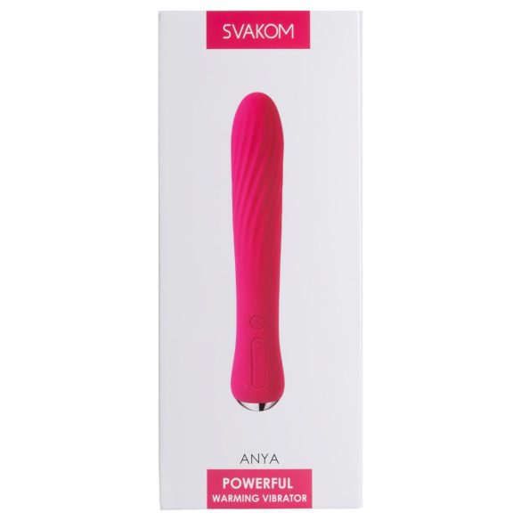 Svakom Anya - vibrador barra calentador recargable - silicona roja