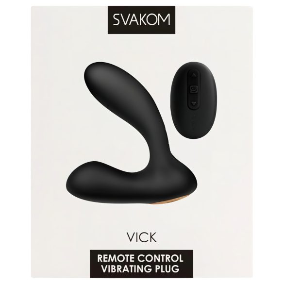 Svakom Vick - Vibrador impermeable para próstata y punto G (negro)