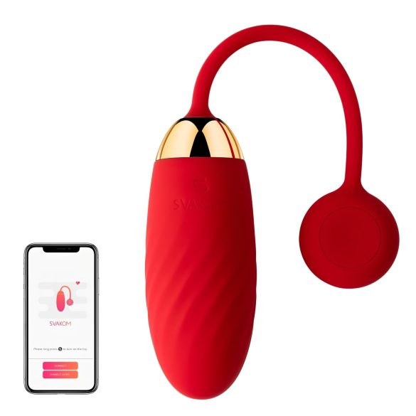 Svakom Ella - huevo vibrador inalámbrico - silicona roja