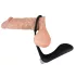Black Velvets - anillo peneano con vibrador anal - silicona negra