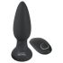 Black Velvet - Vibrador anal giratorio de perlas (negro)