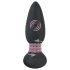 Black Velvet - Vibrador anal giratorio de perlas (negro)