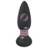 Black Velvets - consolador anal vibrador rotatorio con perlas - silicona negra
