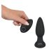 Black Velvet - Vibrador anal giratorio de perlas (negro)