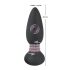 Black Velvet - Vibrador anal giratorio de perlas (negro)