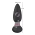 Black Velvets - consolador anal vibrador rotatorio con perlas - silicona negra