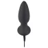 Black Velvets - consolador anal vibrador rotatorio con perlas - silicona negra