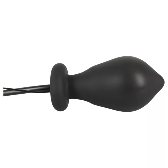 You2Toys - plug anal inflable con vibración - silicona negra