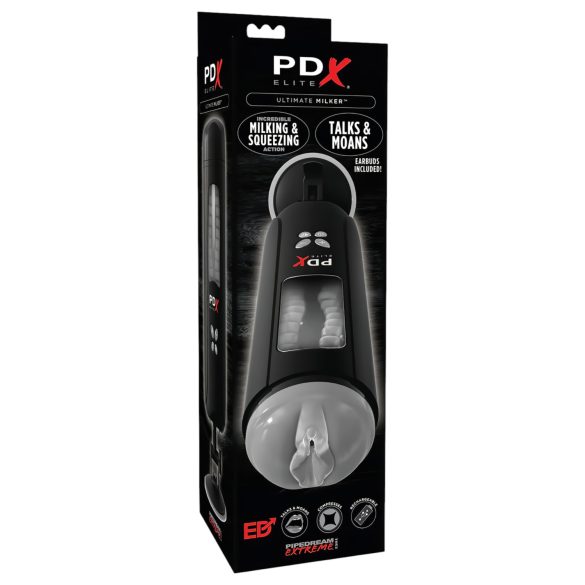 PDX Ultimate Milker - Masturbador con Succión y Vibración (Negro)