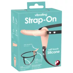   You2Toys - Strap-On - vibrador recargable con arnés (color carne)