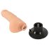 Vibrador realista con ventosa - M piel natural