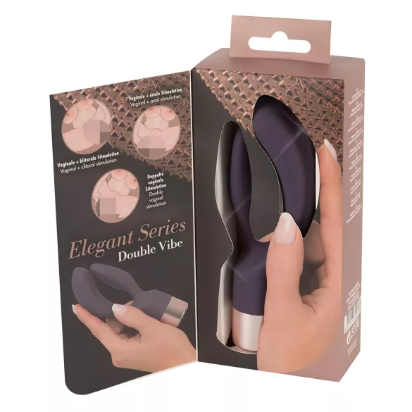You2Toys Elegant Double - vibrador con estimulador de clítoris recargable lila