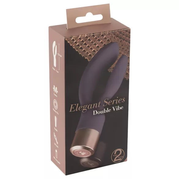 You2Toys Elegant Double - vibrador con estimulador de clítoris recargable lila