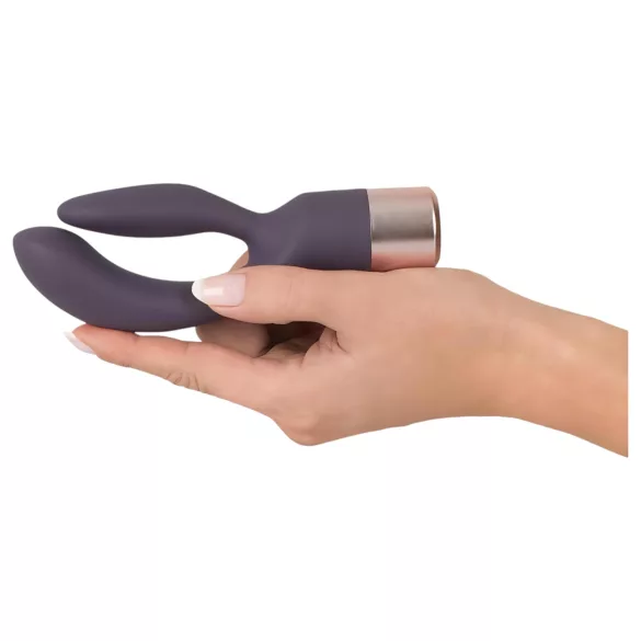 You2Toys Elegant Double - vibrador con estimulador de clítoris recargable lila