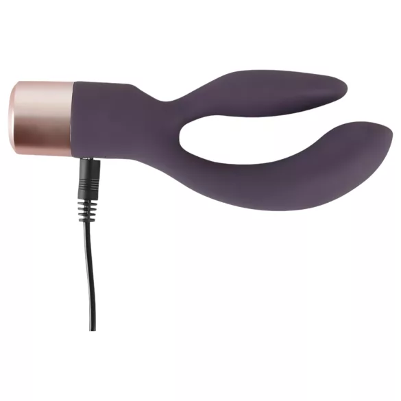 You2Toys Elegant Double - vibrador con estimulador de clítoris recargable lila
