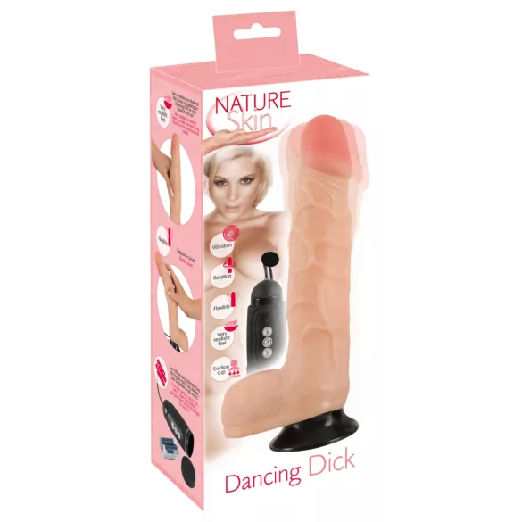 Nature Skin - Consolador vibrador realista rotativo - color natural