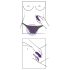 Sonrisa Panty - vibrador recargable y remoto (lila)